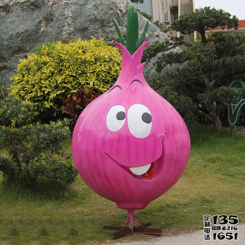 公園農(nóng)場(chǎng)玻璃鋼卡通搞怪洋蔥雕塑 公園農(nóng)場(chǎng)玻璃鋼卡通搞怪洋蔥雕塑