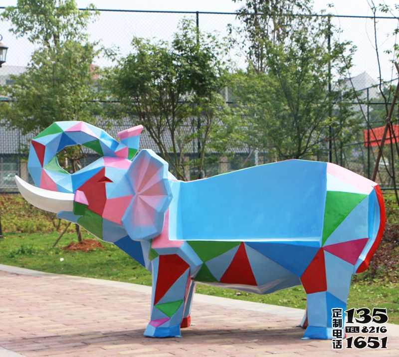 幾何塊面動(dòng)物大象座椅擺件玻璃鋼雕塑景區(qū)商場(chǎng)裝飾品 幾何塊面動(dòng)物大象座椅擺件玻璃鋼雕塑景區(qū)商場(chǎng)裝飾品