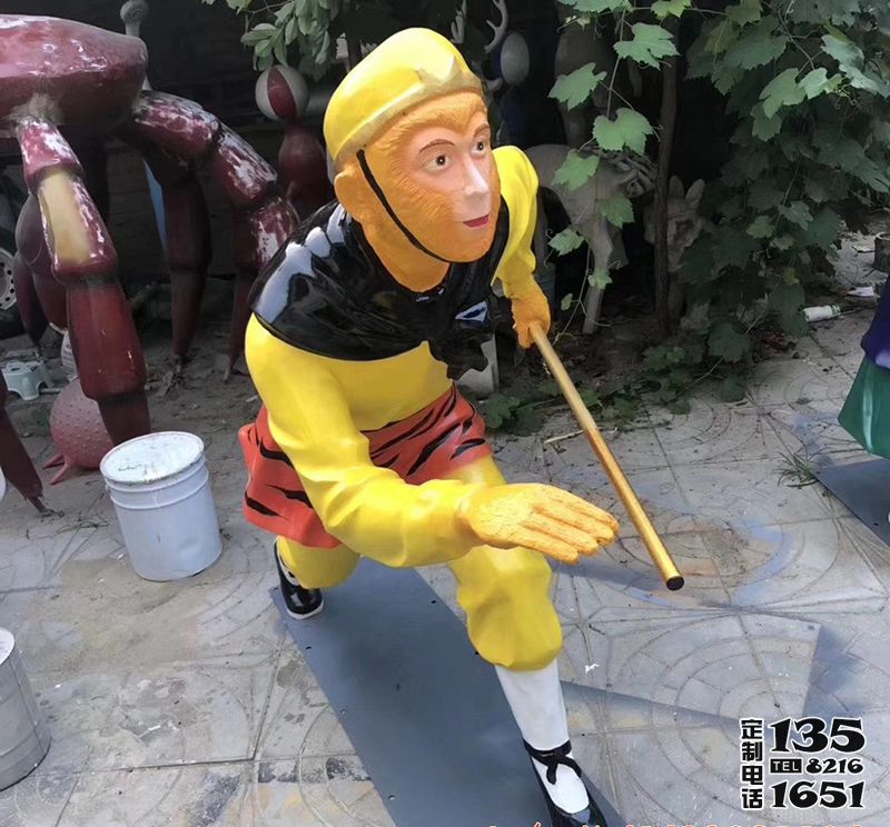 兒童游樂場(chǎng)擺放玻璃鋼卡通孫悟空神話人物雕塑 兒童游樂場(chǎng)擺放玻璃鋼卡通孫悟空神話人物雕塑